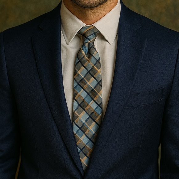 Men’s Van Heusen Formal Casual Handmade Silk Neck Tie - Picture 1 of 6